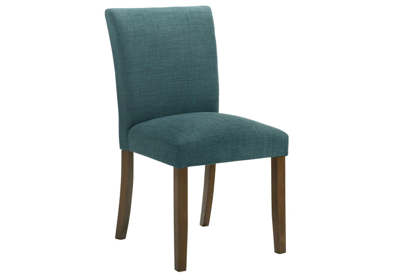 106377 Paxton Upholstered Dining Side Chair Teal Blue (Set of 2)
