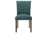 106377 Paxton Upholstered Dining Side Chair Teal Blue (Set of 2)