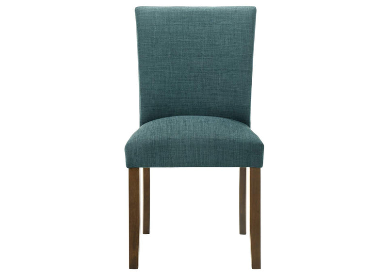 106377 Paxton Upholstered Dining Side Chair Teal Blue (Set of 2)
