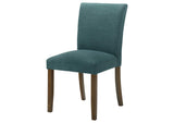 106377 Paxton Upholstered Dining Side Chair Teal Blue (Set of 2)