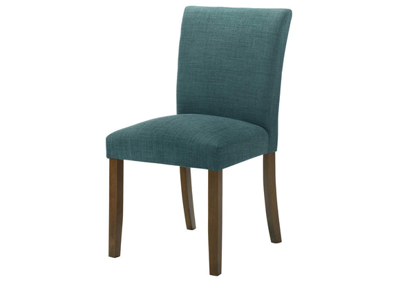 106377 Paxton Upholstered Dining Side Chair Teal Blue (Set of 2)