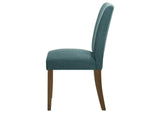 106377 Paxton Upholstered Dining Side Chair Teal Blue (Set of 2)