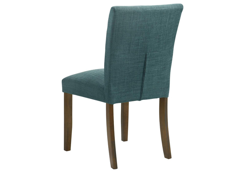 106377 Paxton Upholstered Dining Side Chair Teal Blue (Set of 2)