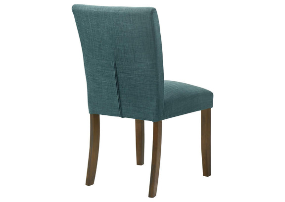 106377 Paxton Upholstered Dining Side Chair Teal Blue (Set of 2)