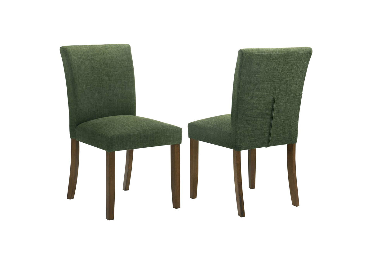 106378 Paxton Upholstered Dining Side Chair Green (Set of 2)