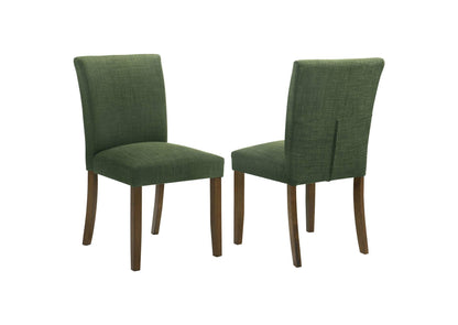106378 Paxton Upholstered Dining Side Chair Green (Set of 2)