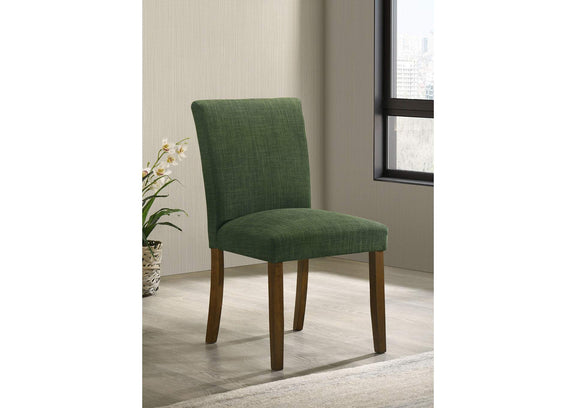 106378 Paxton Upholstered Dining Side Chair Green (Set of 2)