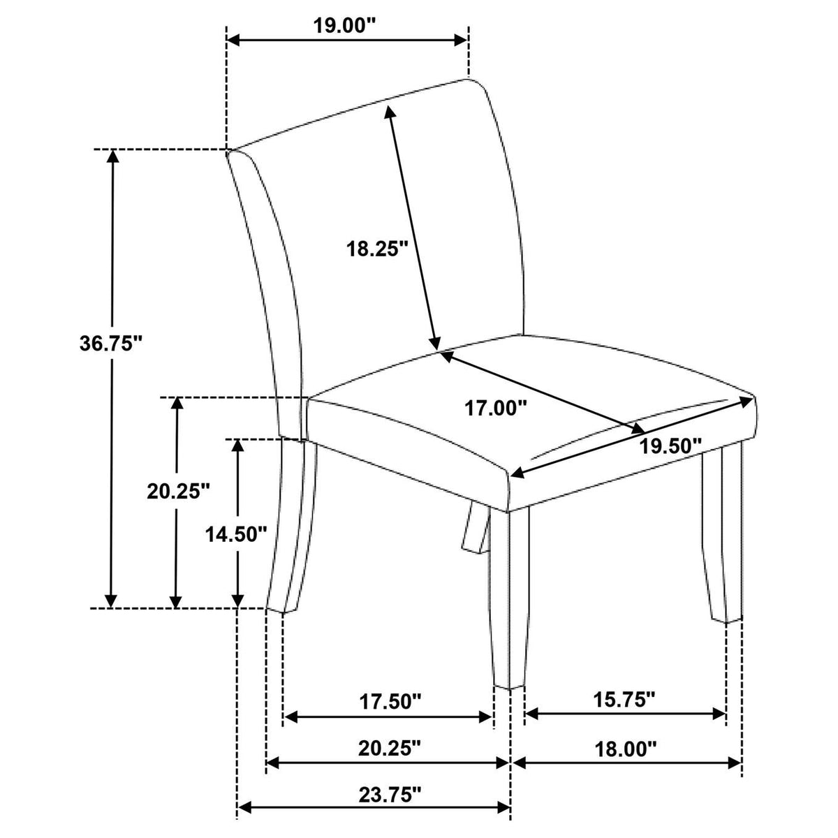 106378 Paxton Upholstered Dining Side Chair Green (Set of 2)