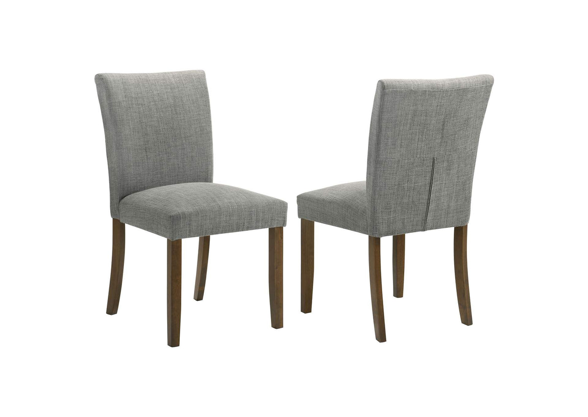 106379 Paxton Upholstered Dining Side Chair Grey (Set of 2)