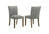 106379 Paxton Upholstered Dining Side Chair Grey (Set of 2)
