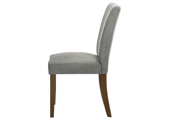 106379 Paxton Upholstered Dining Side Chair Grey (Set of 2)