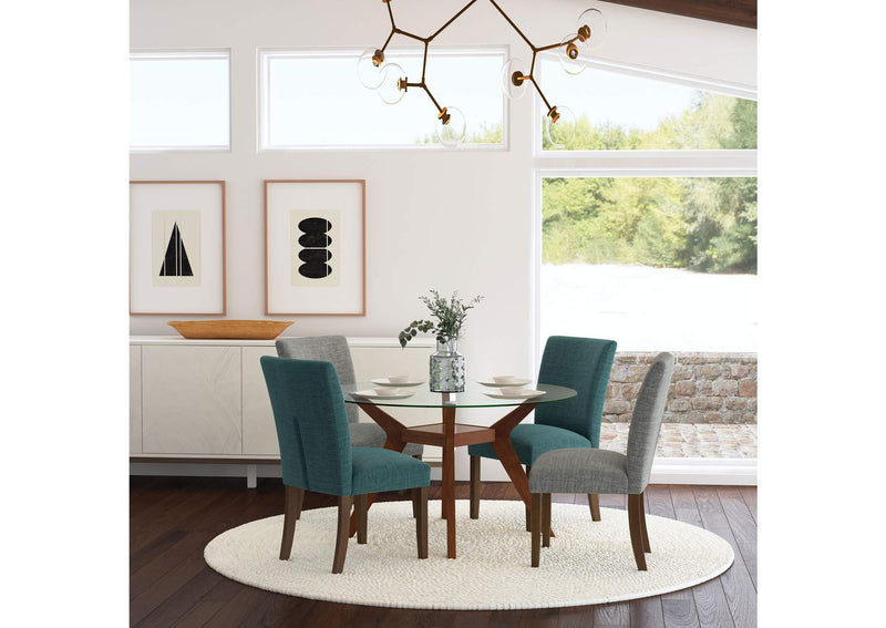 106379 Paxton Upholstered Dining Side Chair Grey (Set of 2)