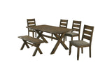 106381-S6 Alston 6-piece Rectangular Dining Table Set Knotty Nutmeg