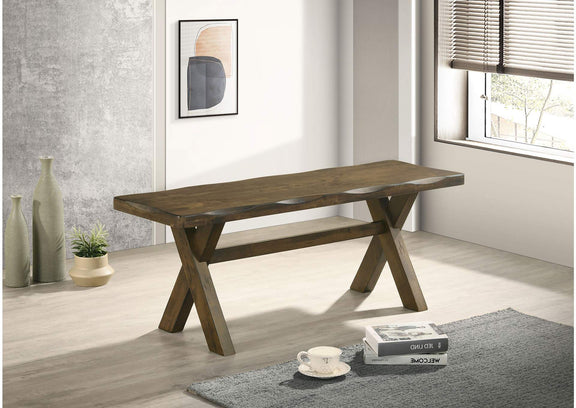 106383 Alston 47-inch Solid Wood Dining Bench Knotty Nutmeg