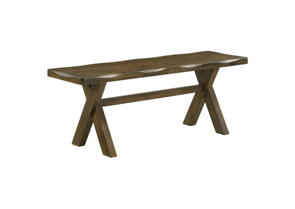 106383 Alston 47-inch Solid Wood Dining Bench Knotty Nutmeg