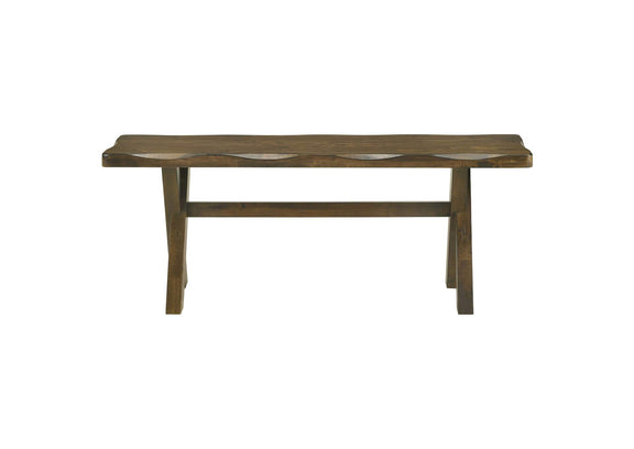 106383 Alston 47-inch Solid Wood Dining Bench Knotty Nutmeg