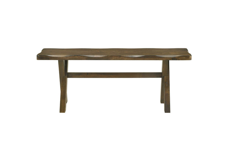 106383 Alston 47-inch Solid Wood Dining Bench Knotty Nutmeg