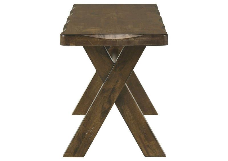 106383 Alston 47-inch Solid Wood Dining Bench Knotty Nutmeg