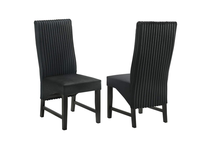 106387 Barrand Upholstered Dining Side Chair Black (Set of 2)