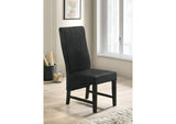 106387 Barrand Upholstered Dining Side Chair Black (Set of 2)