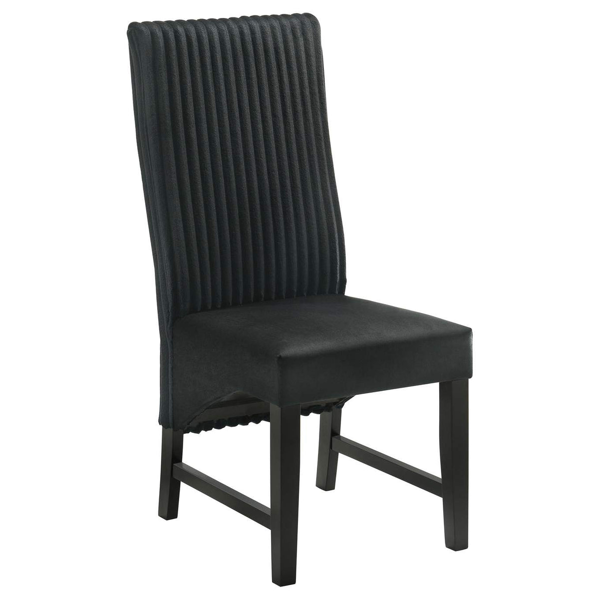106387 Barrand Upholstered Dining Side Chair Black (Set of 2)