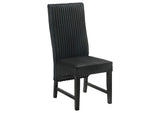 106387 Barrand Upholstered Dining Side Chair Black (Set of 2)