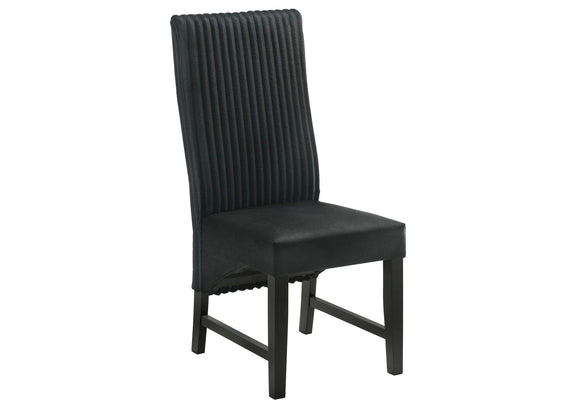 106387 Barrand Upholstered Dining Side Chair Black (Set of 2)