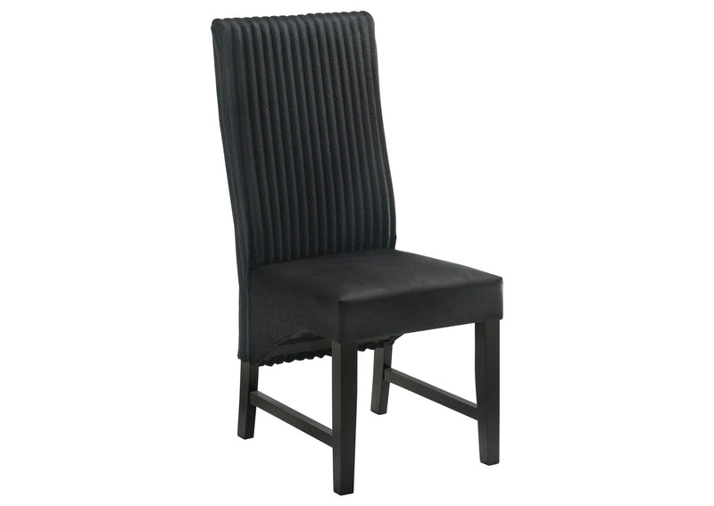 106387 Barrand Upholstered Dining Side Chair Black (Set of 2)