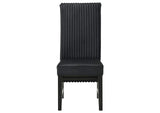106387 Barrand Upholstered Dining Side Chair Black (Set of 2)