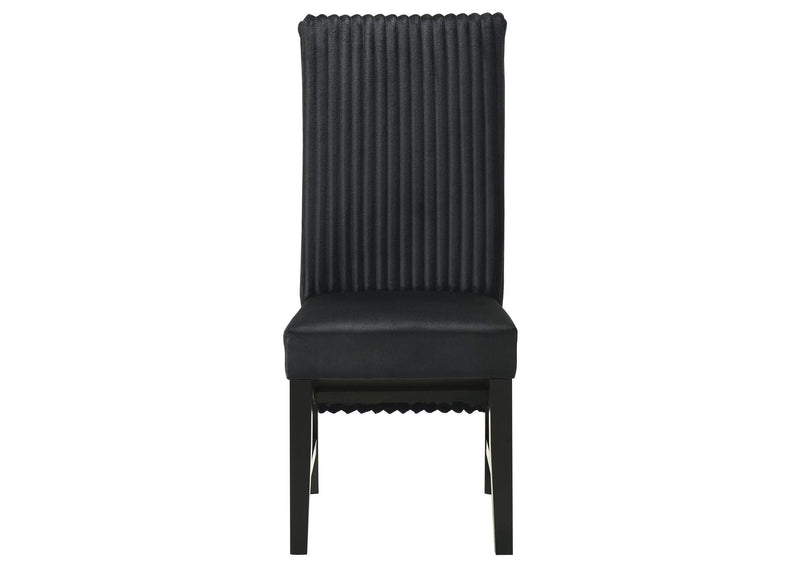 106387 Barrand Upholstered Dining Side Chair Black (Set of 2)