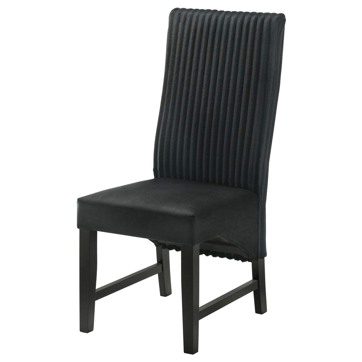 106387 Barrand Upholstered Dining Side Chair Black (Set of 2)