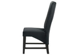 106387 Barrand Upholstered Dining Side Chair Black (Set of 2)