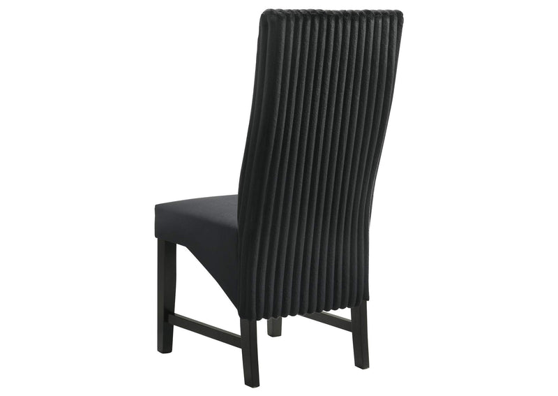 106387 Barrand Upholstered Dining Side Chair Black (Set of 2)