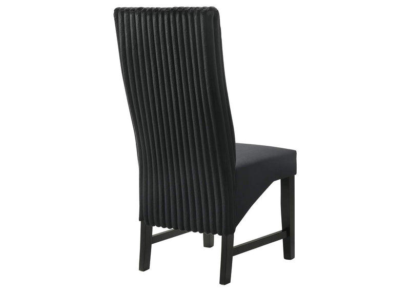 106387 Barrand Upholstered Dining Side Chair Black (Set of 2)