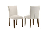106412 Paxton Upholstered Dining Side Chair Beige (Set of 2)