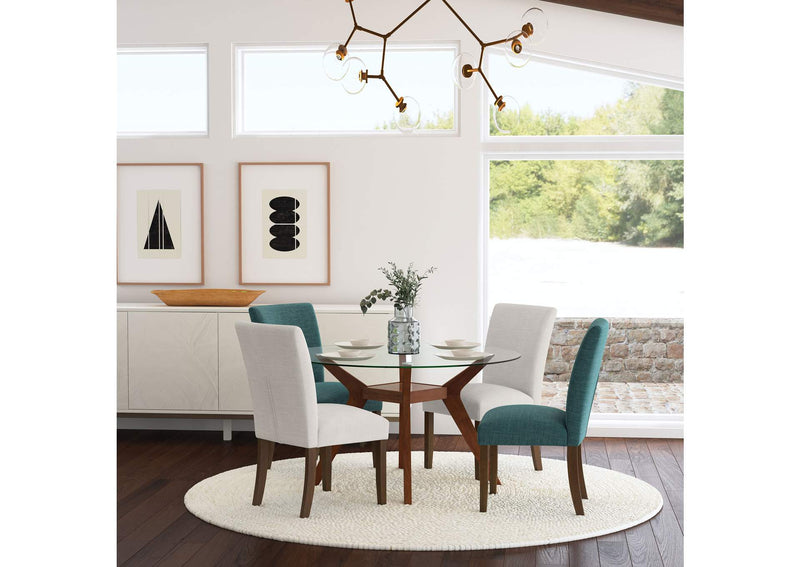 106412 Paxton Upholstered Dining Side Chair Beige (Set of 2)