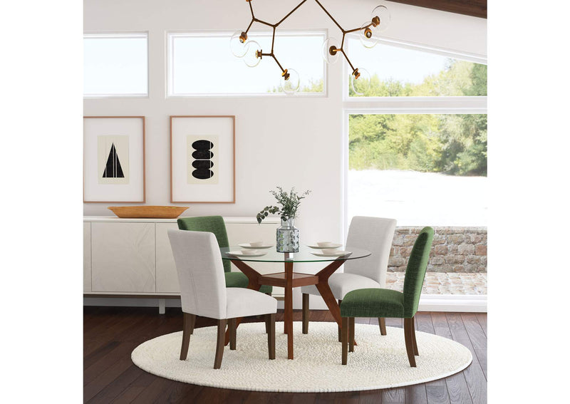 106412 Paxton Upholstered Dining Side Chair Beige (Set of 2)