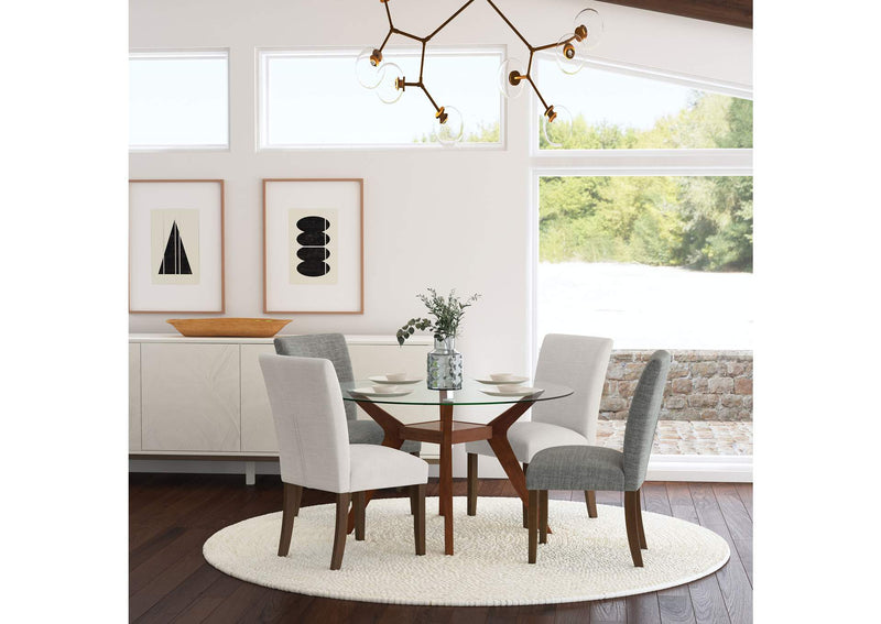 106412 Paxton Upholstered Dining Side Chair Beige (Set of 2)