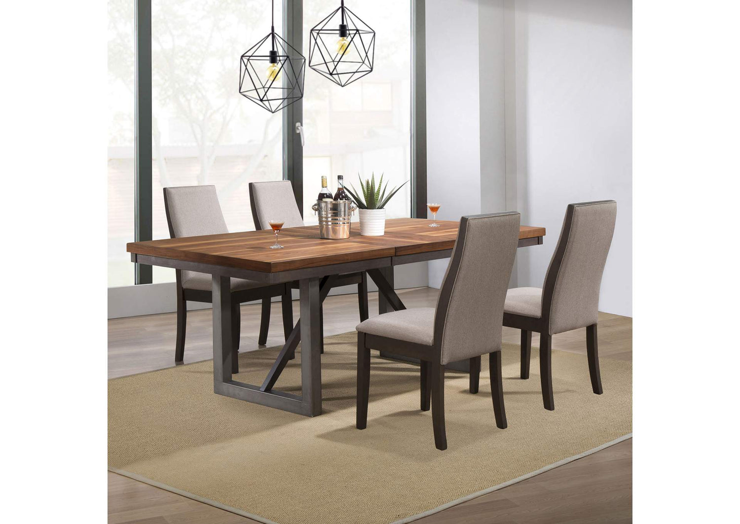 Spring Creek 5-piece Rectangular Dining Table Set Taupe