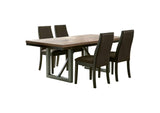 106581-S5 Spring Creek 5-piece Rectangular Dining Table Set Chocolate