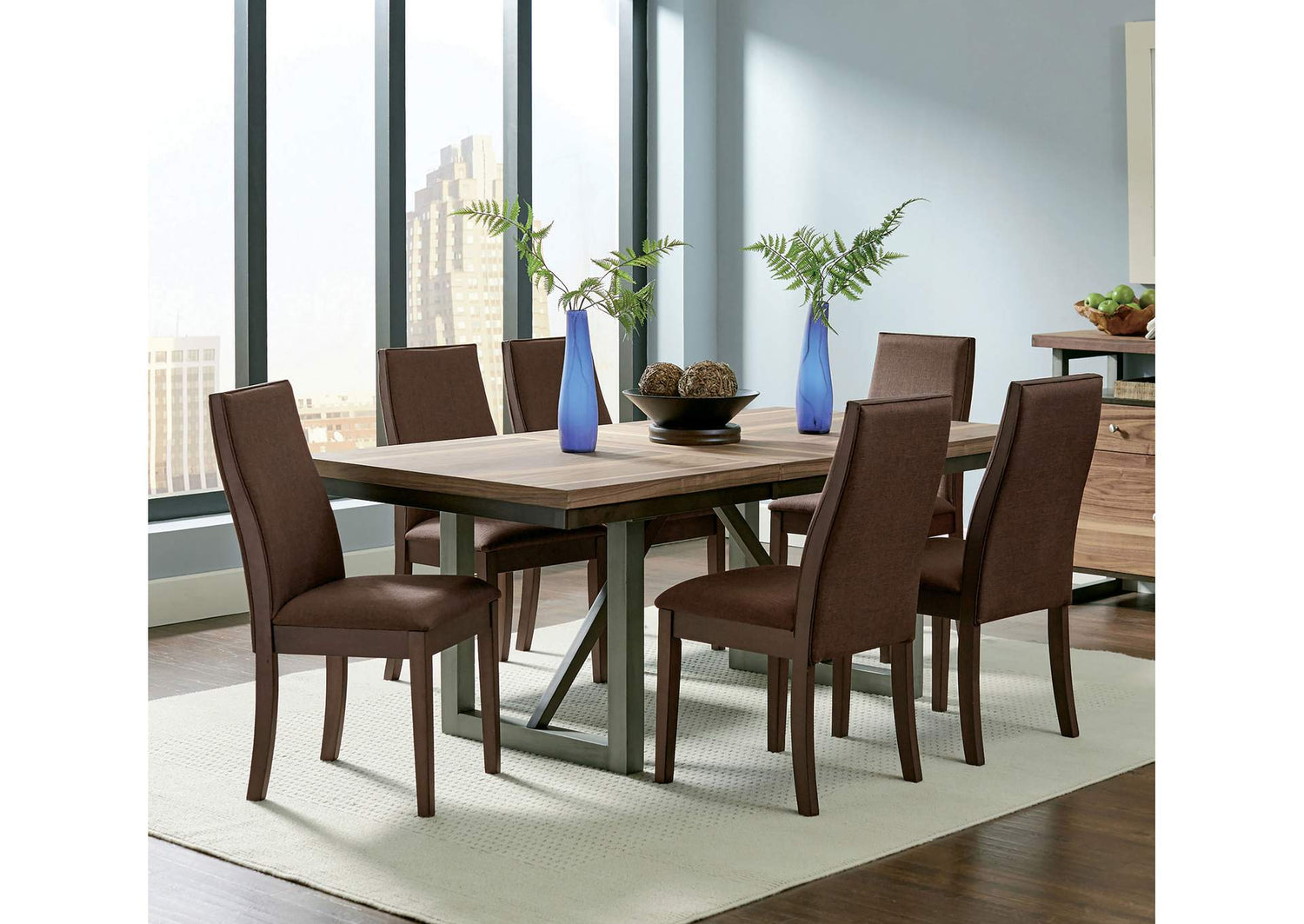 Spring Creek 7-piece Rectangular Dining Table Set Chocolate