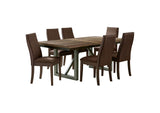 106581-S7 Spring Creek 7-piece Rectangular Dining Table Set Chocolate