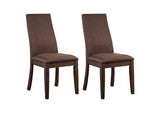 106582 Spring Creek Upholstered Dining Chair Chocolate (Set of 2)