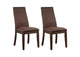 106582 Spring Creek Upholstered Dining Chair Chocolate (Set of 2)