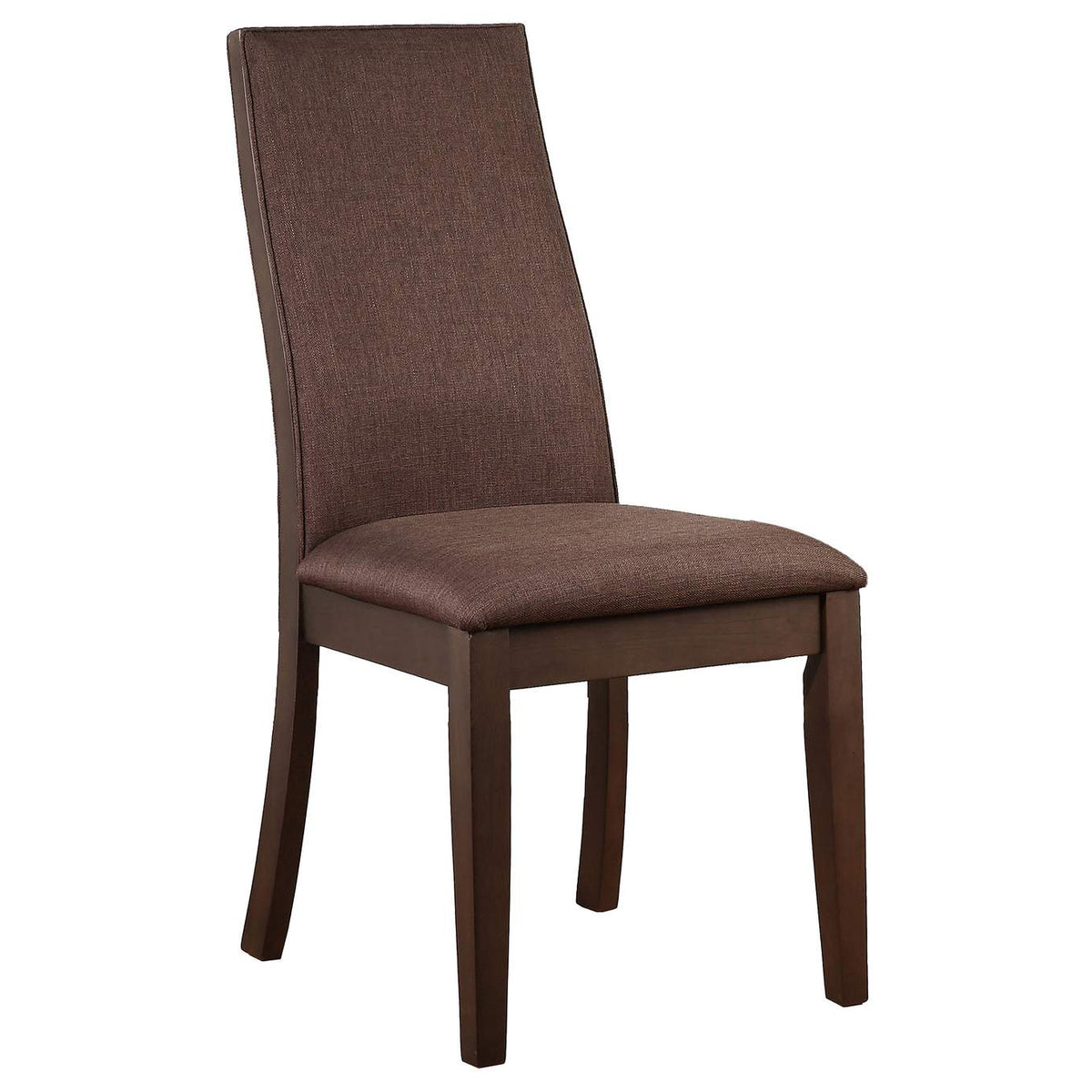 106582 Spring Creek Upholstered Dining Chair Chocolate (Set of 2)