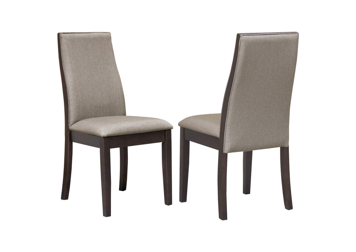 106583 Spring Creek Upholstered Dining Chair Taupe (Set of 2)