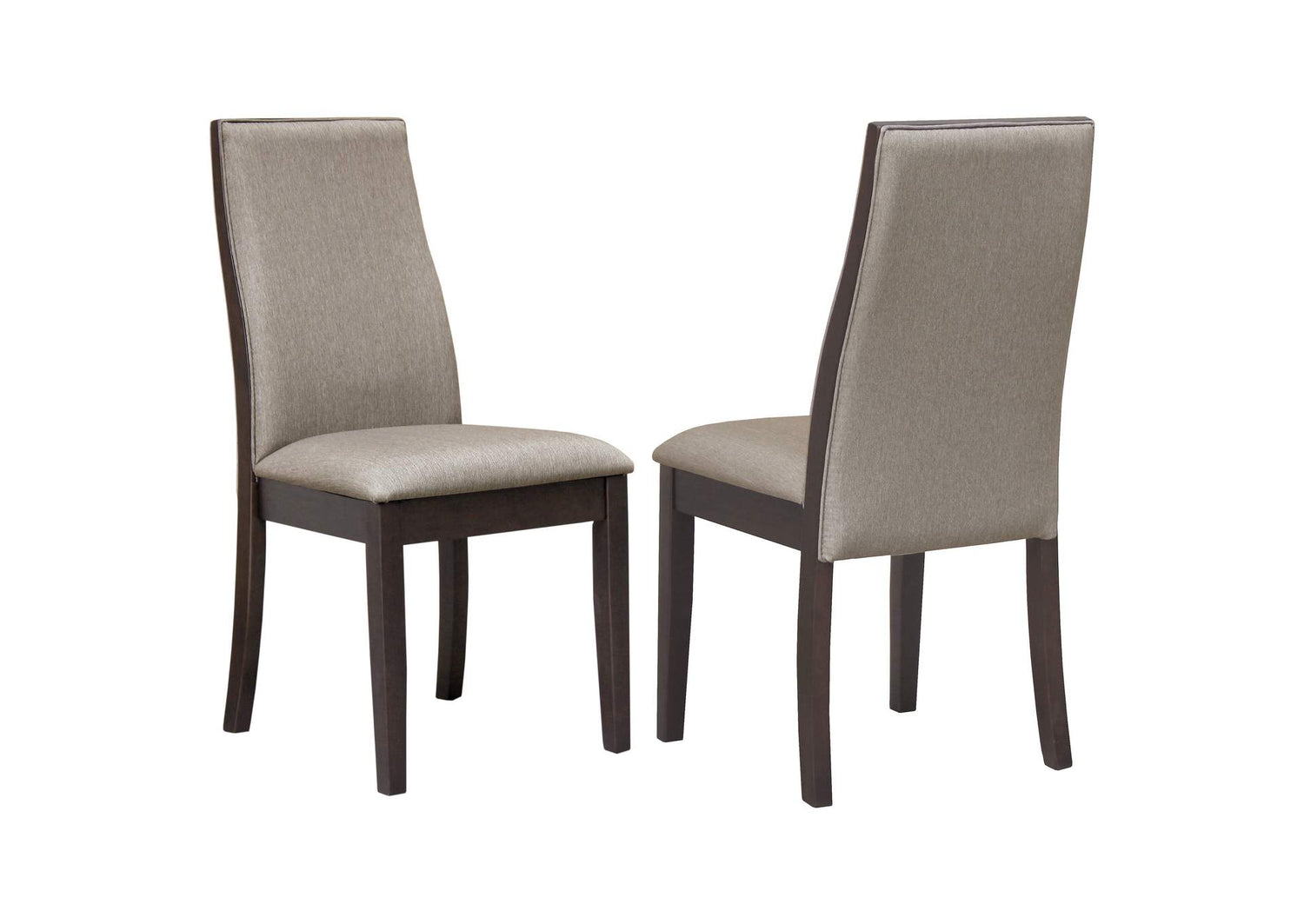 106583 Spring Creek Upholstered Dining Chair Taupe (Set of 2)