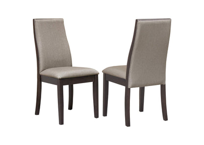 106583 Spring Creek Upholstered Dining Chair Taupe (Set of 2)