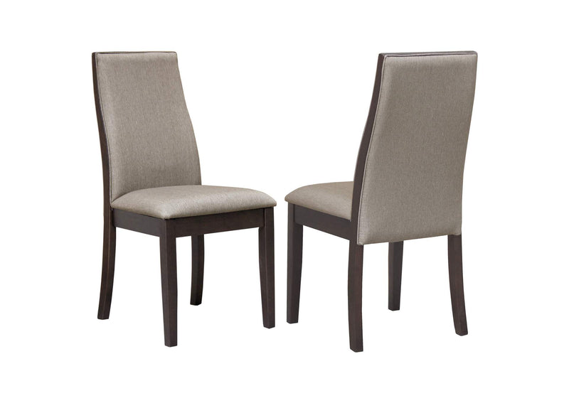 106583 Spring Creek Upholstered Dining Chair Taupe (Set of 2)