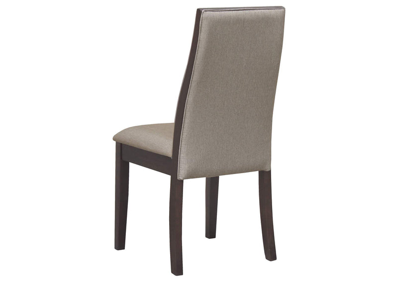 106583 Spring Creek Upholstered Dining Chair Taupe (Set of 2)